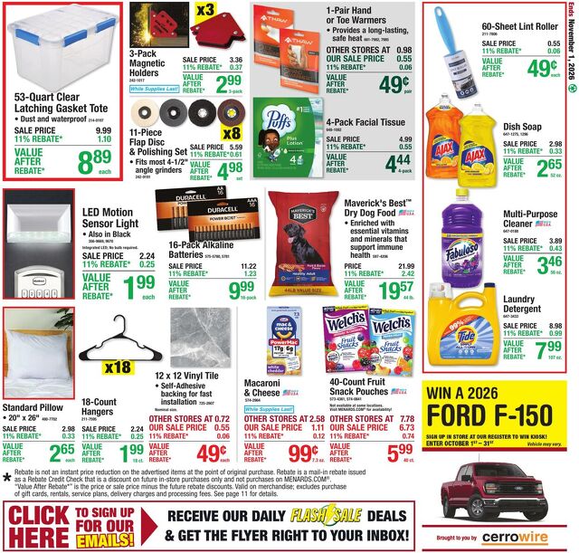 Catalogue Menards from 10/21/2026