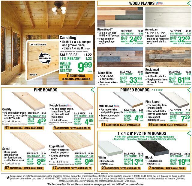 Catalogue Menards from 10/28/2026