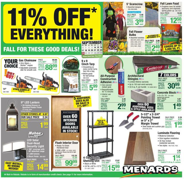 Catalogue Menards from 09/14/2023