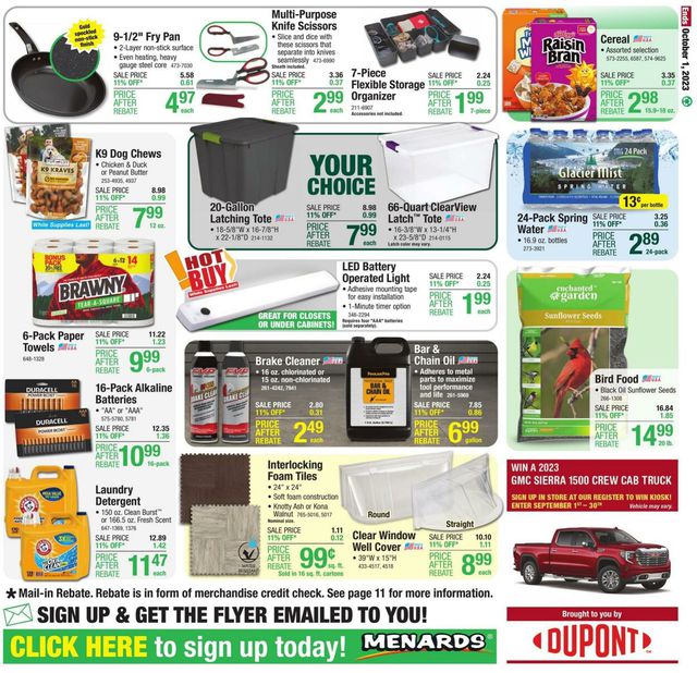 Catalogue Menards from 09/21/2023