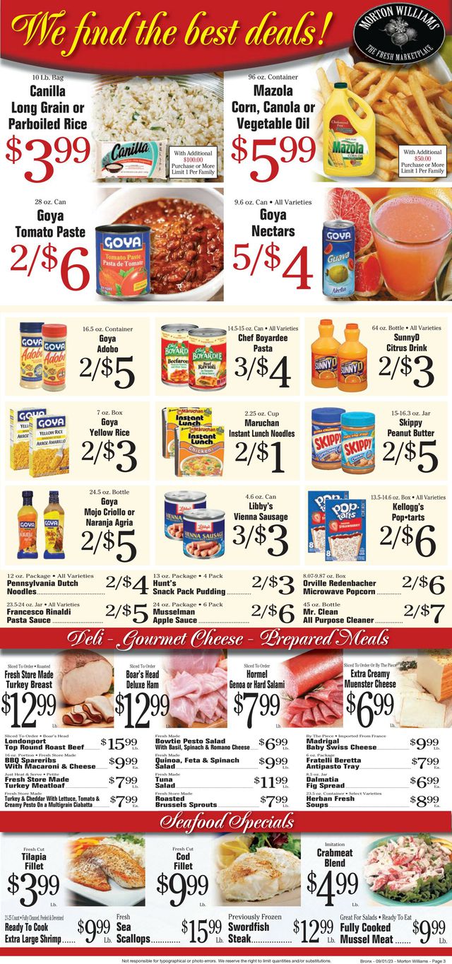 Catalogue Morton Williams from 08/31/2023