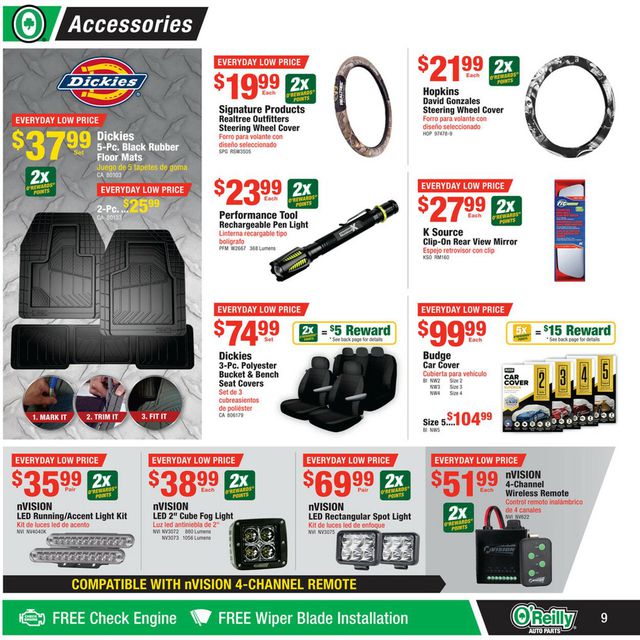 Catalogue O'Reilly Auto Parts from 08/30/2023
