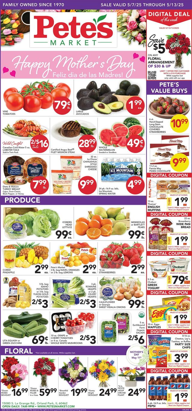 Catalogue Pete's Fresh Market from 05/07/2025