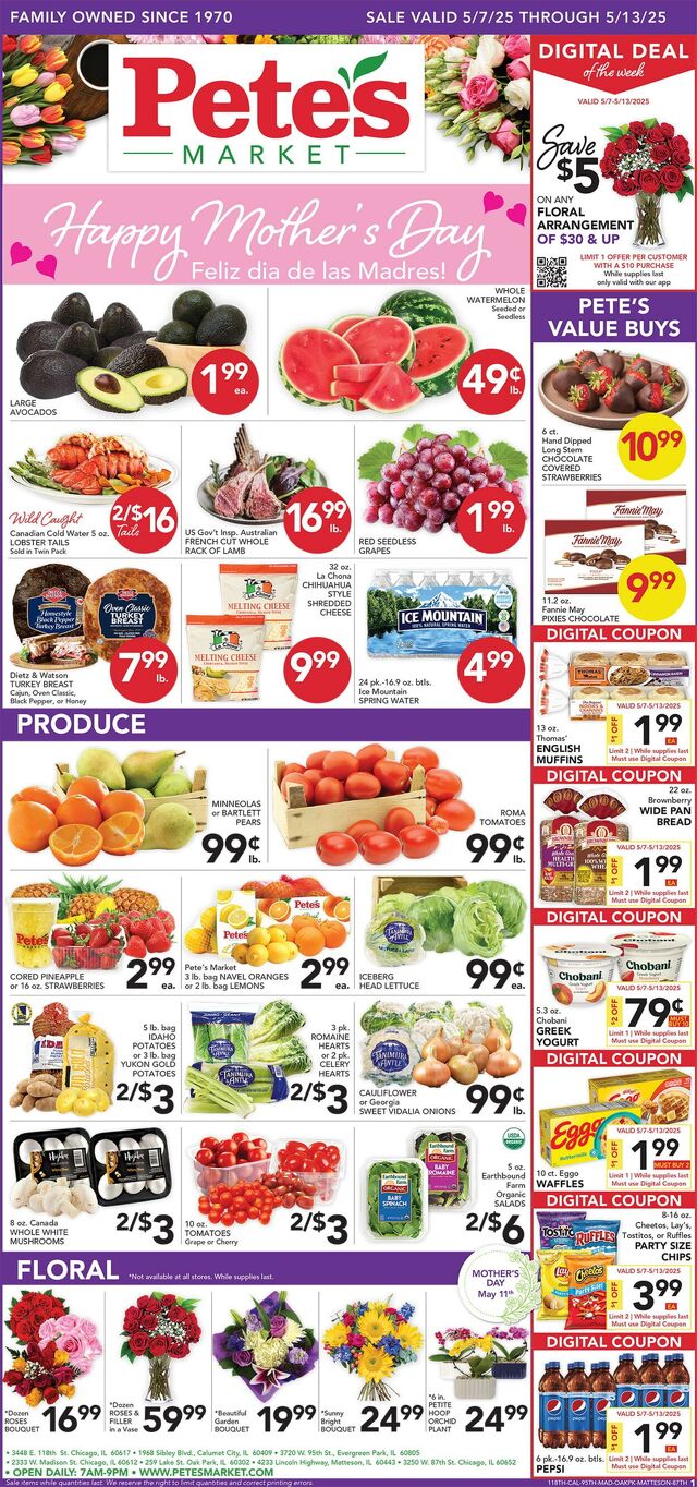 Catalogue Pete's Fresh Market from 05/07/2025