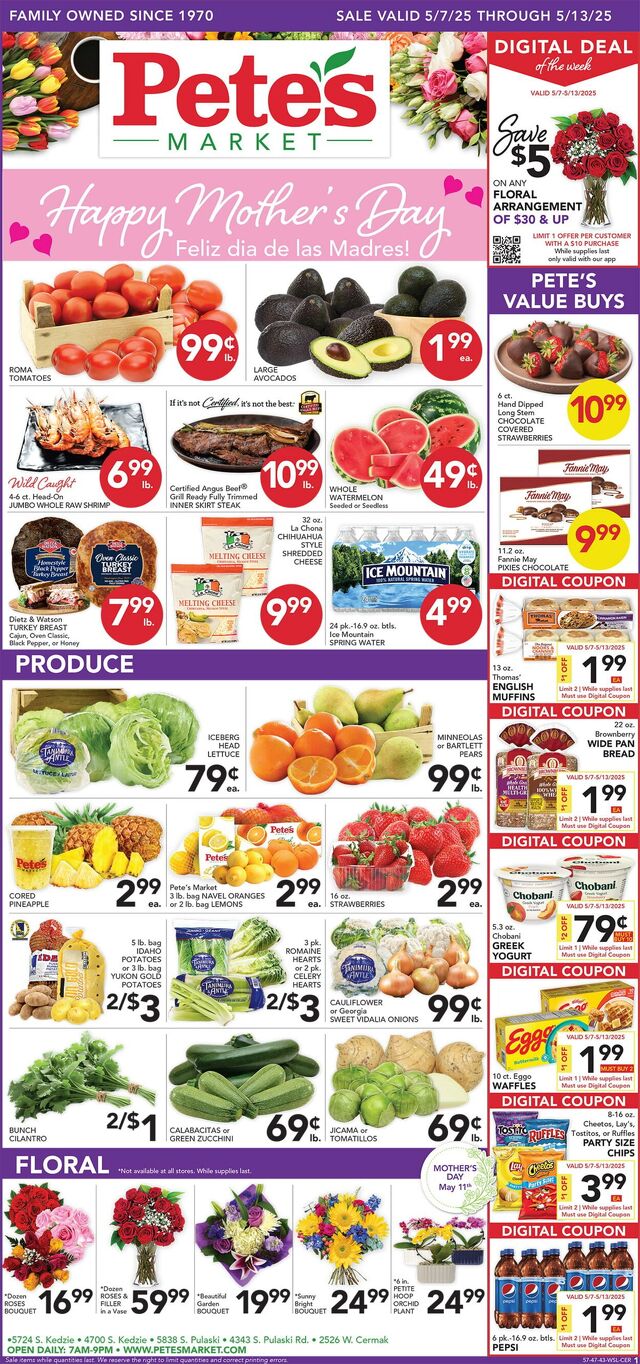 Catalogue Pete's Fresh Market from 05/07/2025
