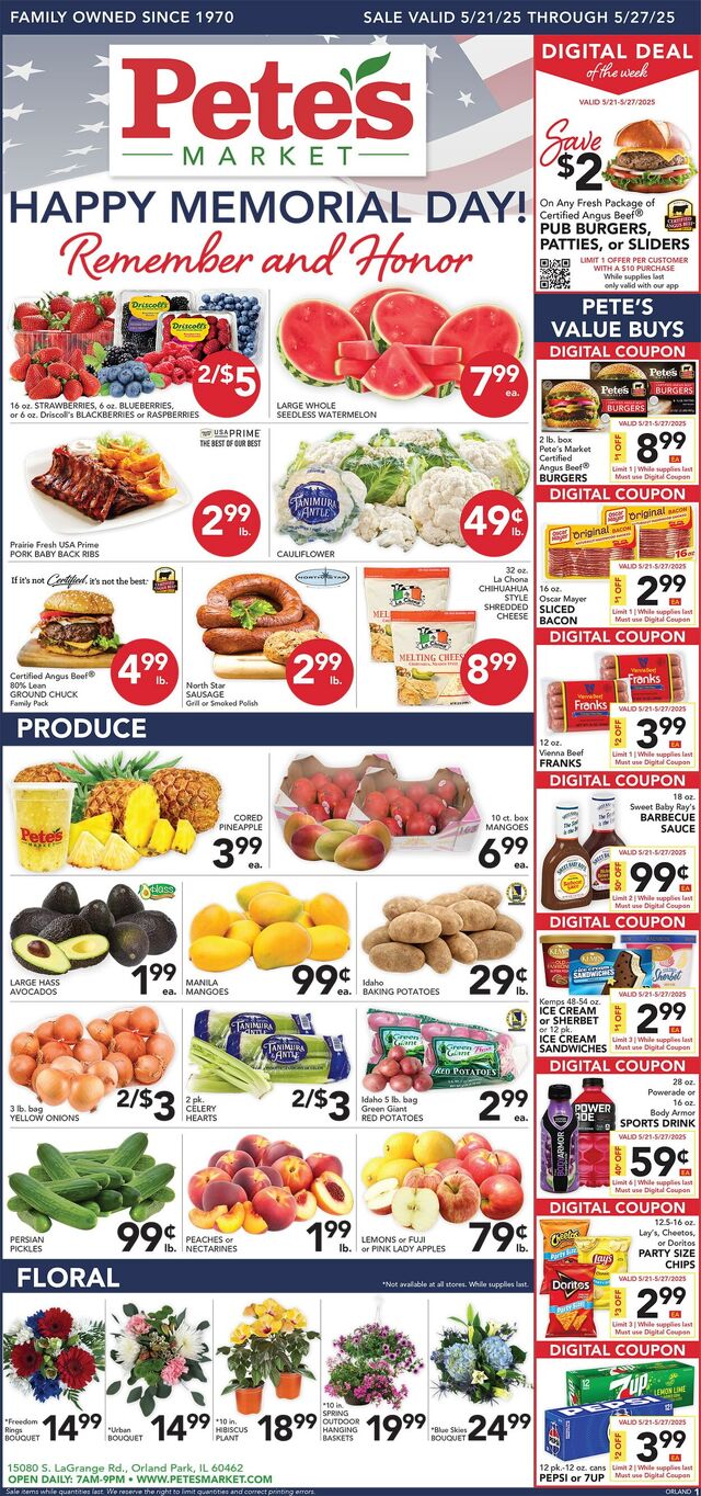 Catalogue Pete's Fresh Market from 05/14/2025