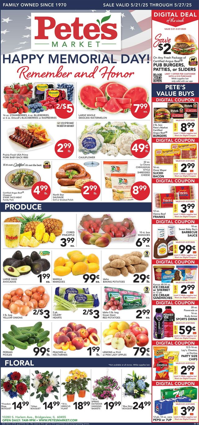 Catalogue Pete's Fresh Market from 05/14/2025