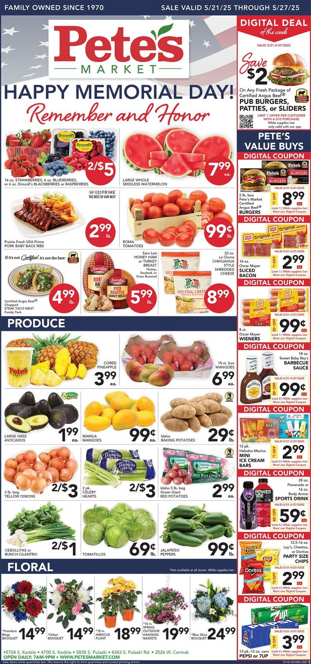 Catalogue Pete's Fresh Market from 05/14/2025
