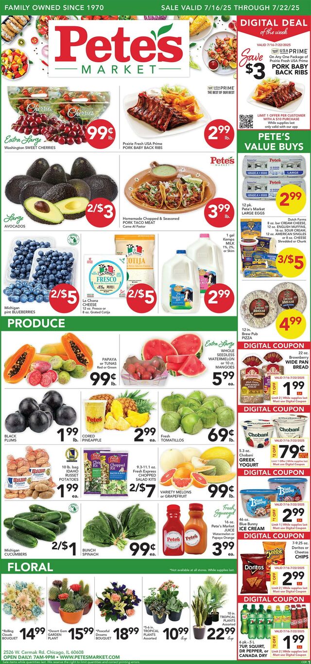 Catalogue Pete's Fresh Market from 07/09/2025