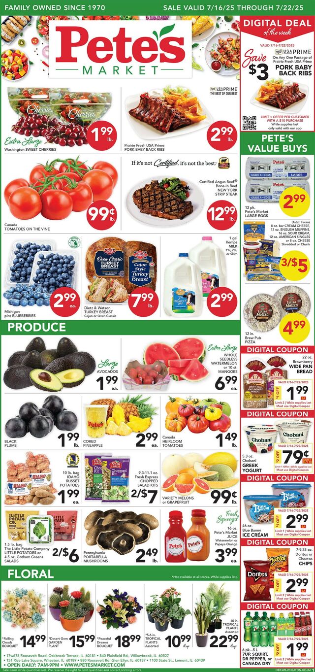 Catalogue Pete's Fresh Market from 07/09/2025