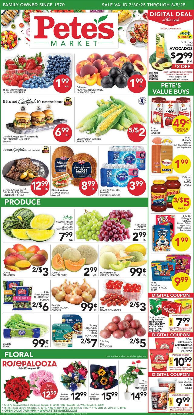 Catalogue Pete's Fresh Market from 07/30/2025