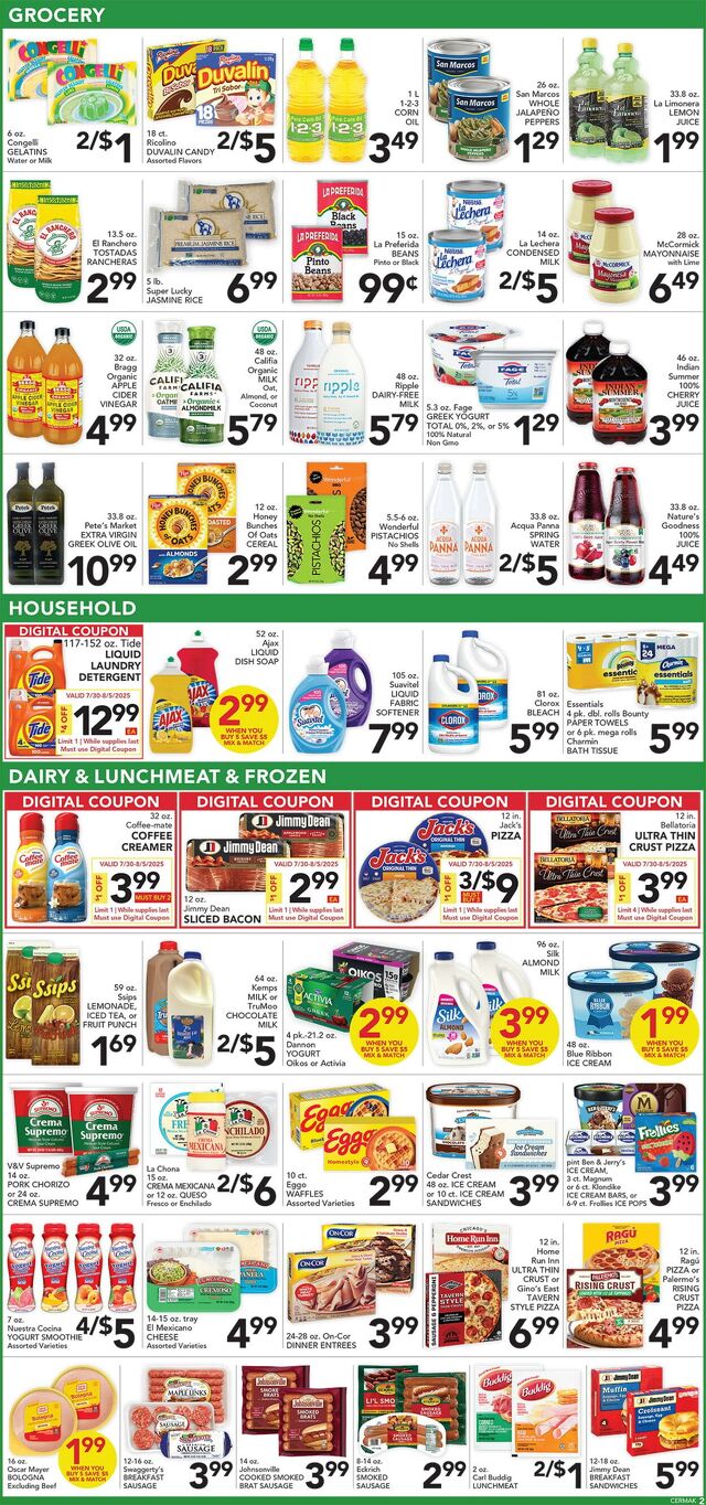 Catalogue Pete's Fresh Market from 07/30/2025