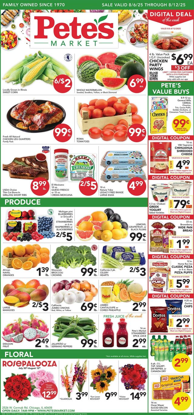 Catalogue Pete's Fresh Market from 07/30/2025