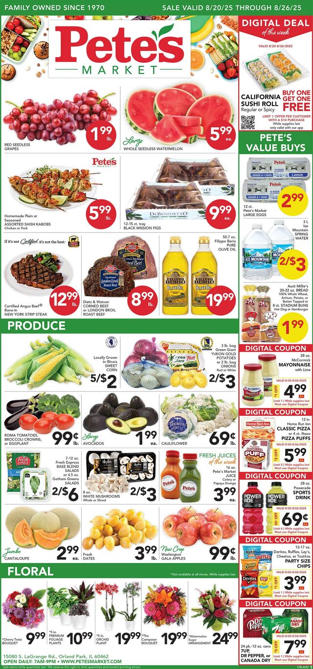 Catalogue Pete's Fresh Market from 08/13/2025