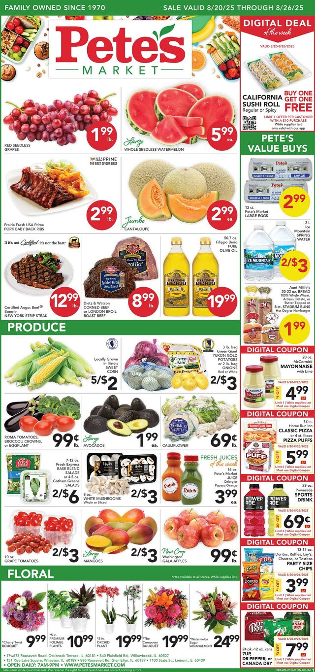 Catalogue Pete's Fresh Market from 08/13/2025