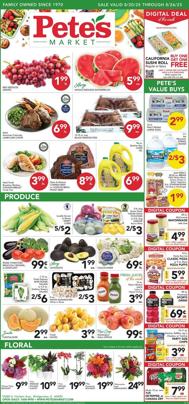 Catalogue Pete's Fresh Market from 08/13/2025