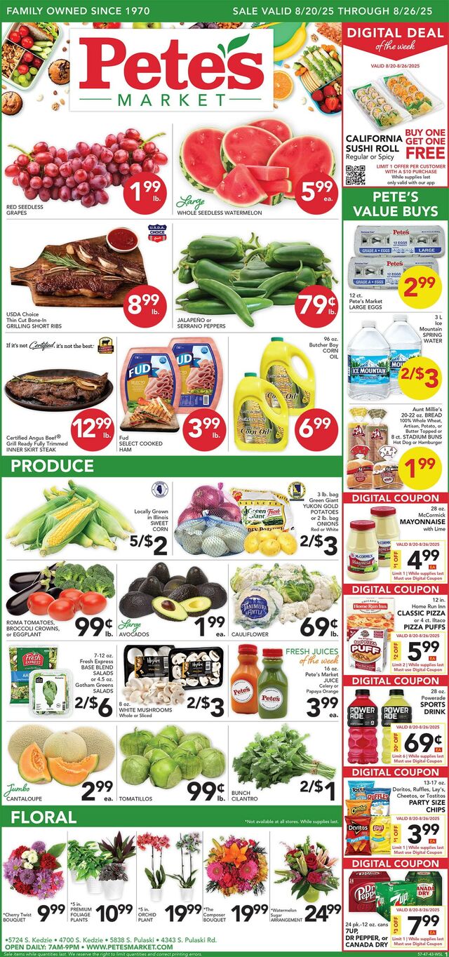Catalogue Pete's Fresh Market from 08/13/2025