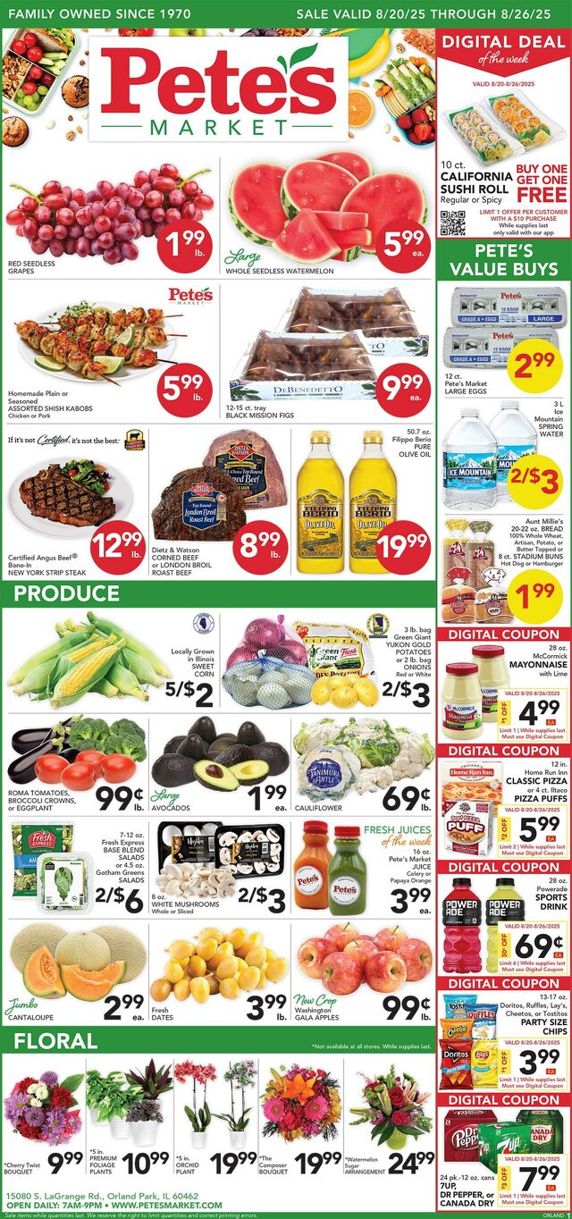Catalogue Pete's Fresh Market from 08/20/2025