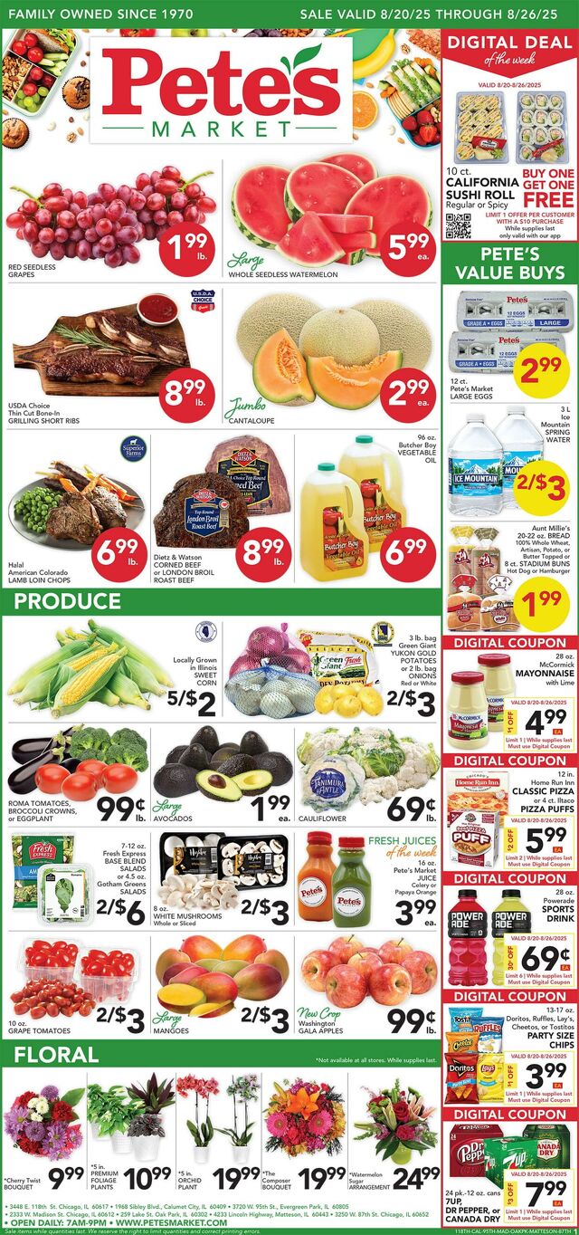 Catalogue Pete's Fresh Market from 08/20/2025