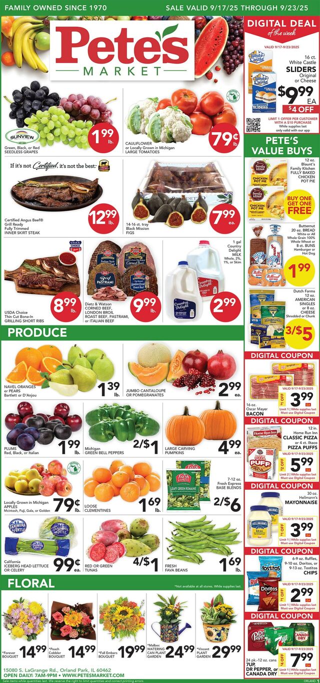 Catalogue Pete's Fresh Market from 09/17/2025