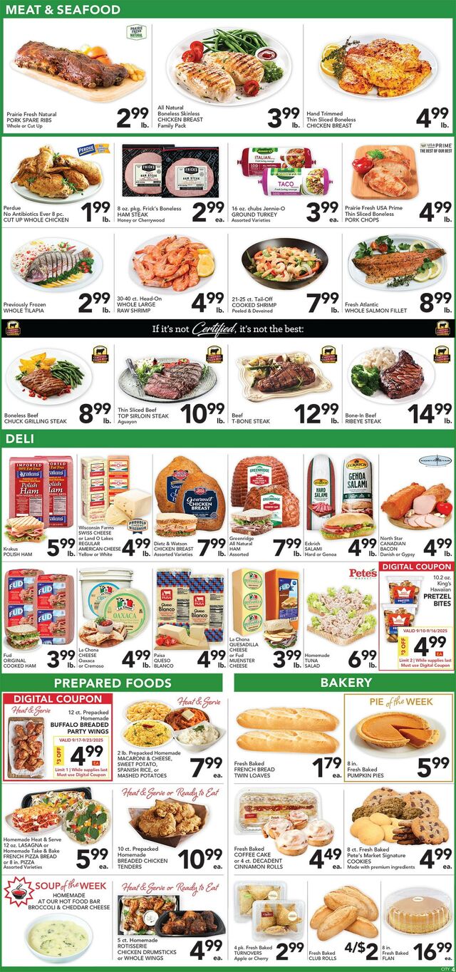 Catalogue Pete's Fresh Market from 09/17/2025
