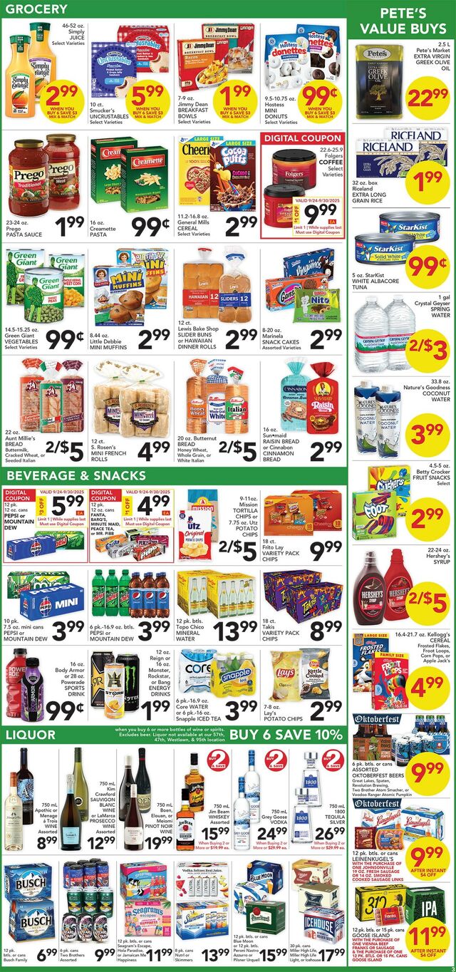 Catalogue Pete's Fresh Market from 09/24/2025