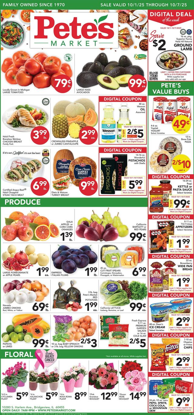 Catalogue Pete's Fresh Market from 10/01/2025