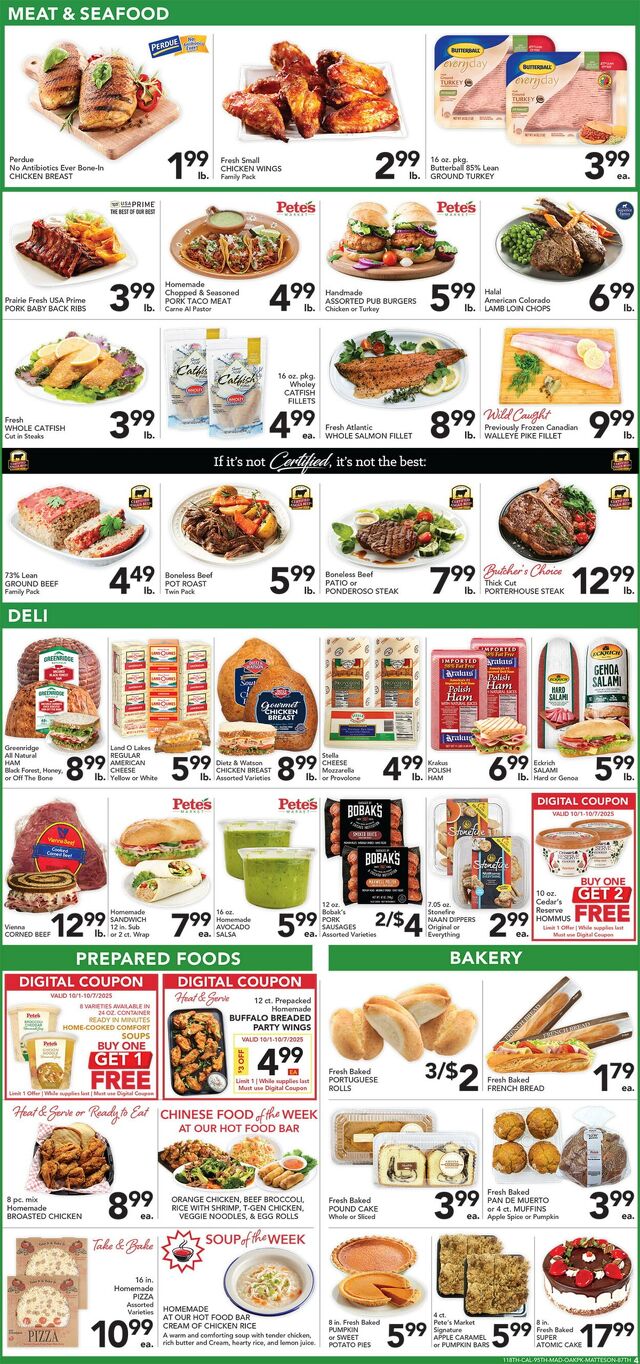 Catalogue Pete's Fresh Market from 10/01/2025