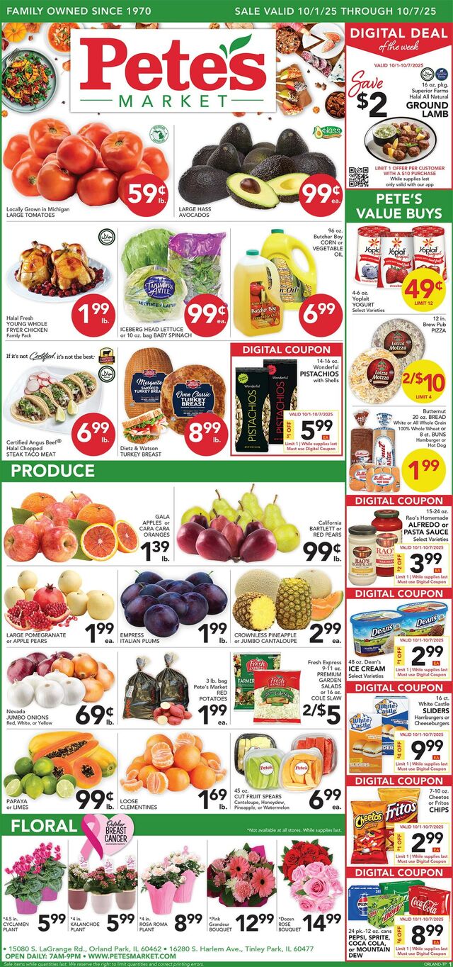 Catalogue Pete's Fresh Market from 10/01/2025
