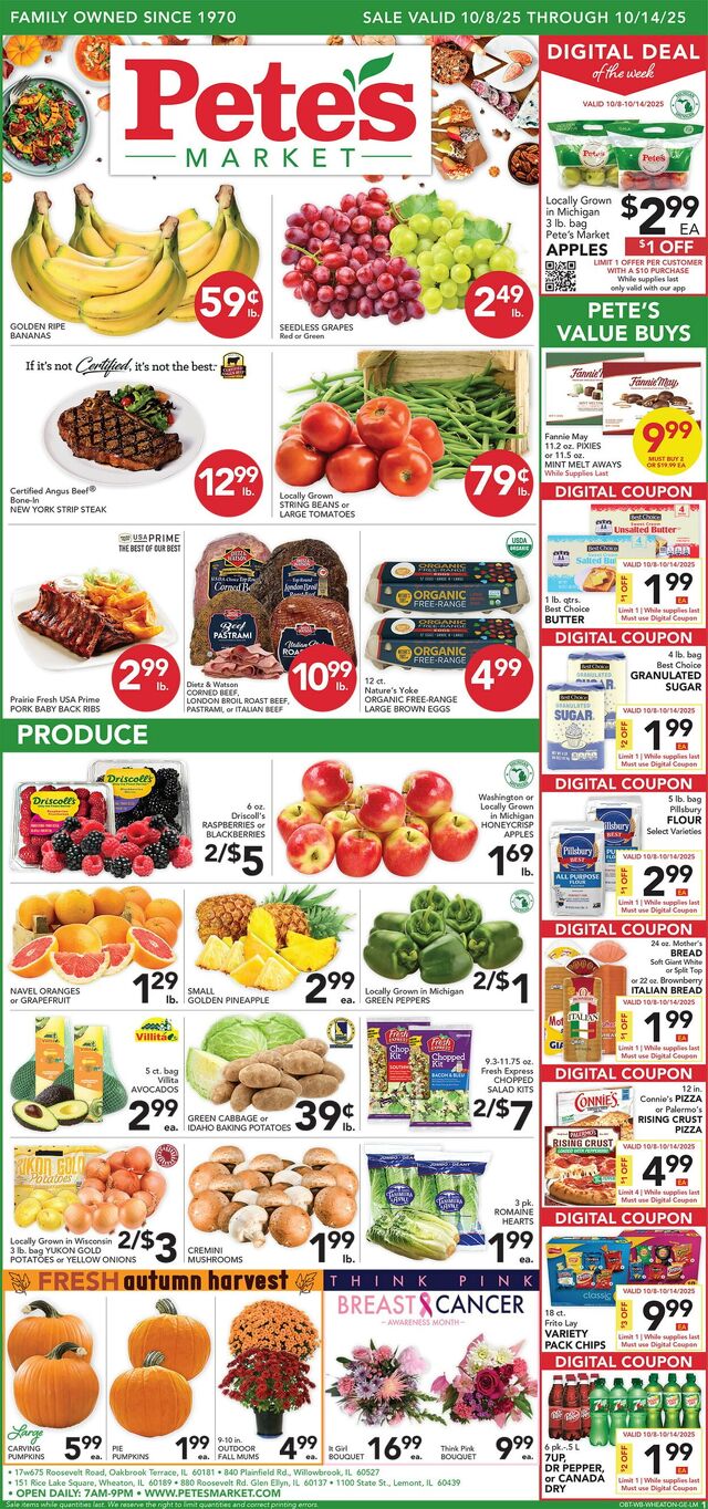 Catalogue Pete's Fresh Market from 10/01/2025