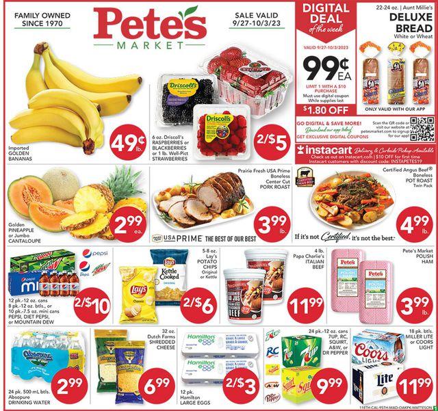 Catalogue Pete's Fresh Market from 09/27/2023