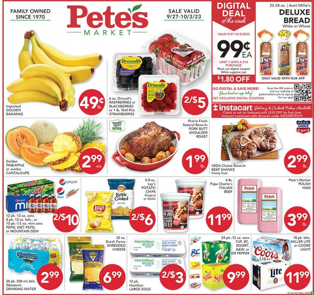 Catalogue Pete's Fresh Market from 09/27/2023
