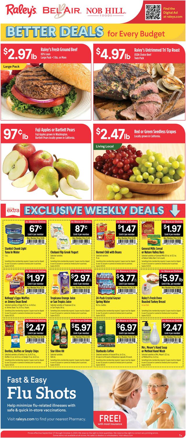 Catalogue Raley's from 09/27/2023