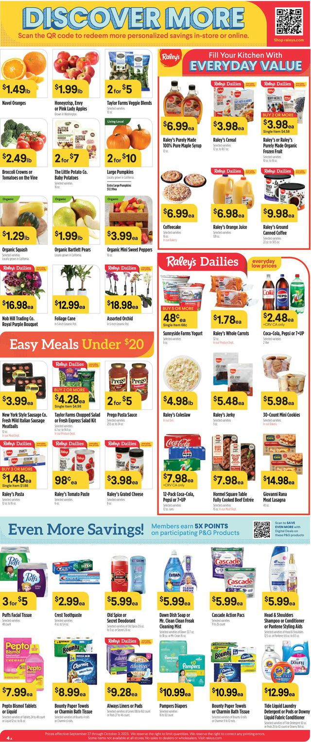 Catalogue Raley's from 09/27/2023