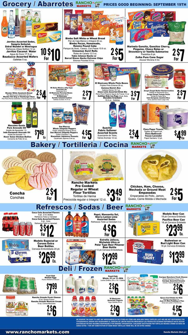 Catalogue Rancho Markets from 09/19/2023