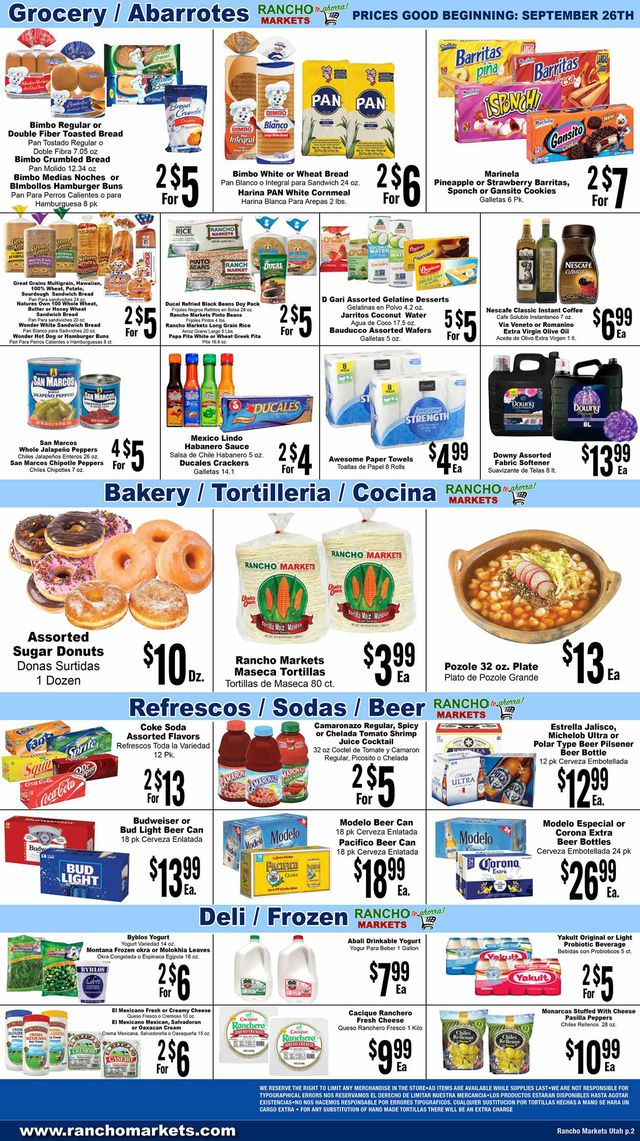 Catalogue Rancho Markets from 09/26/2023