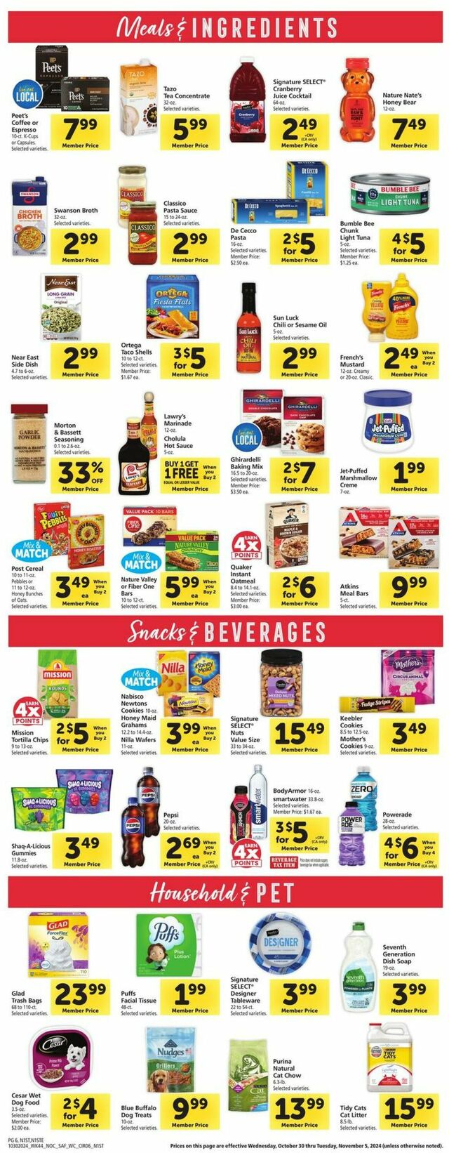 Catalogue Safeway from 10/30/2024