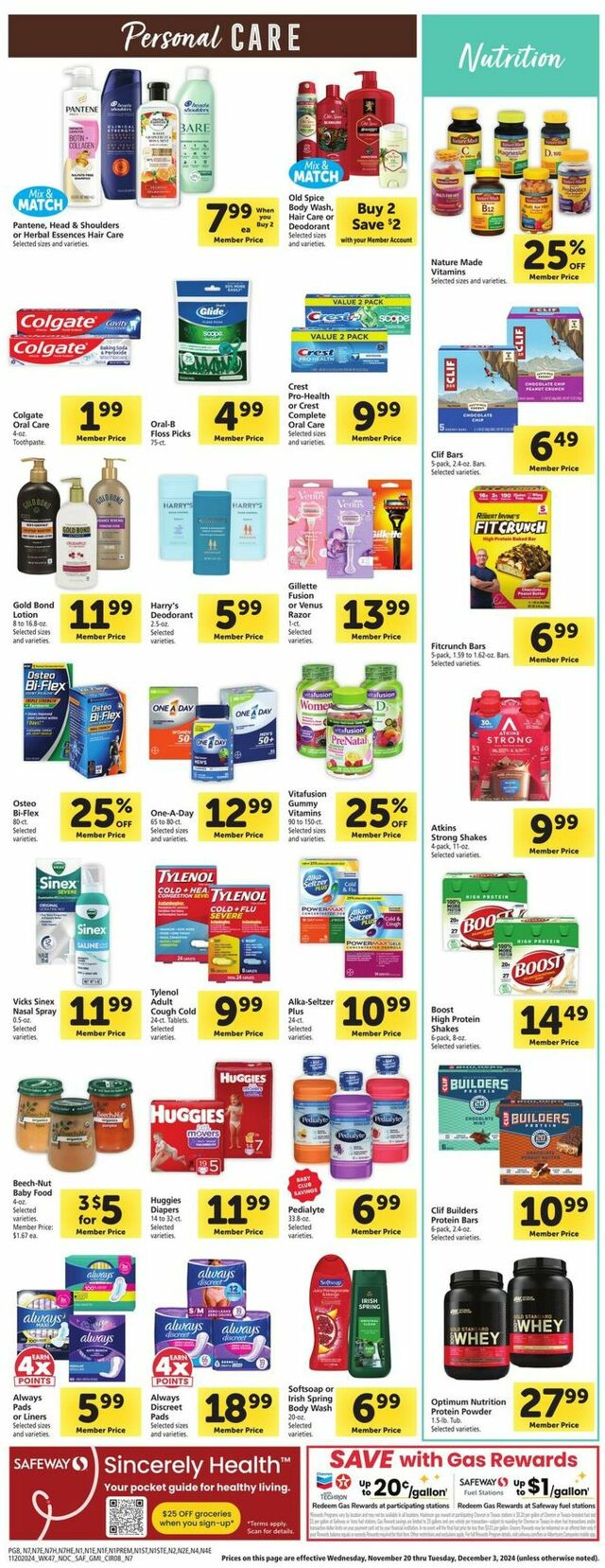 Catalogue Safeway from 11/20/2024