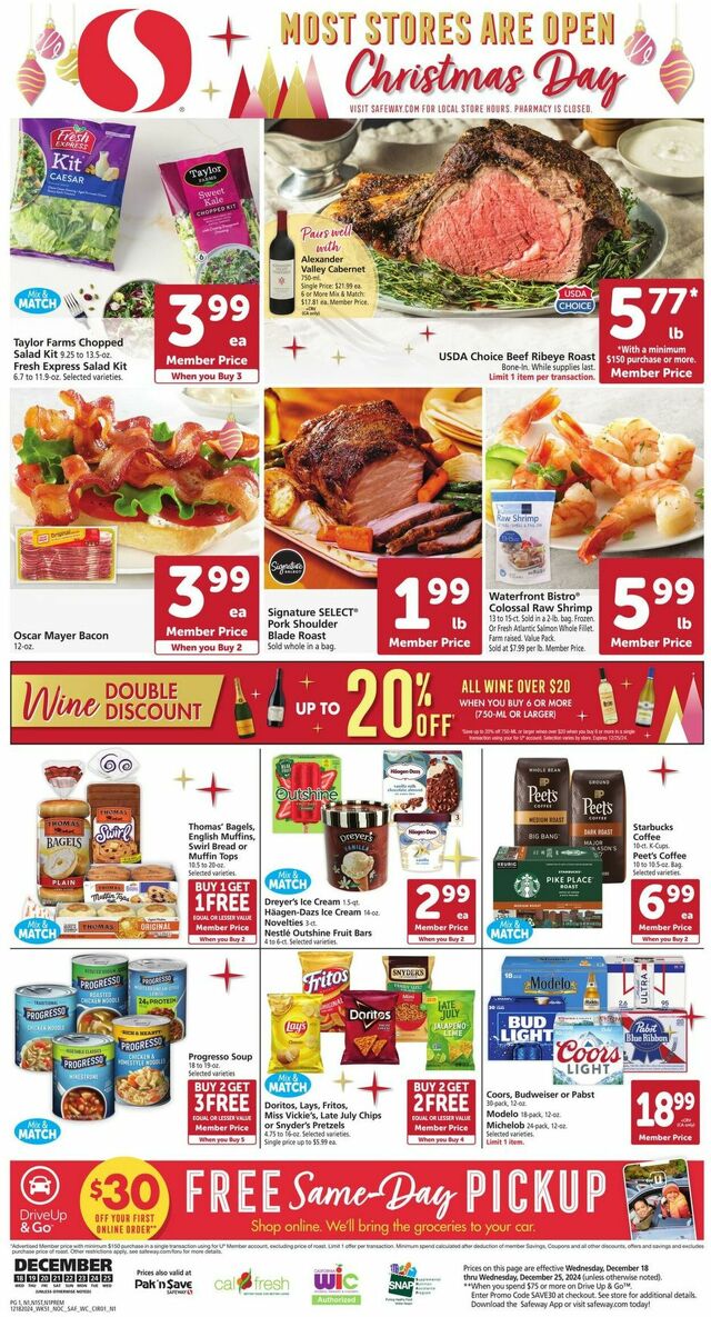 Catalogue Safeway from 12/18/2024