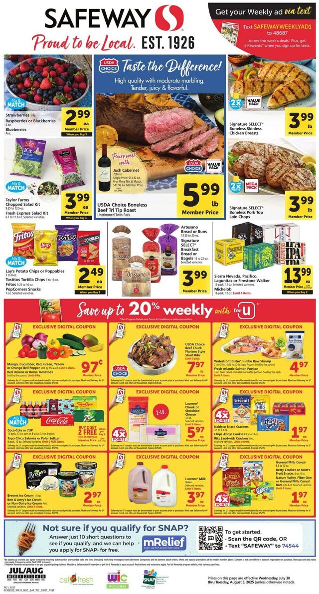 Catalogue Safeway from 07/30/2025