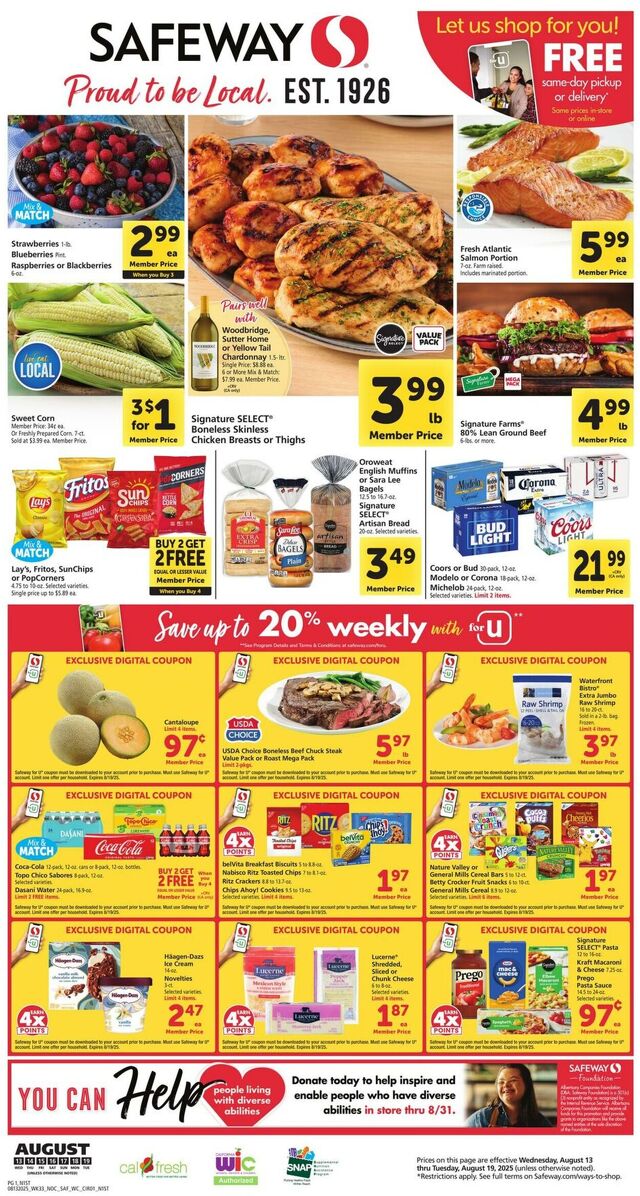 Catalogue Safeway from 08/13/2025