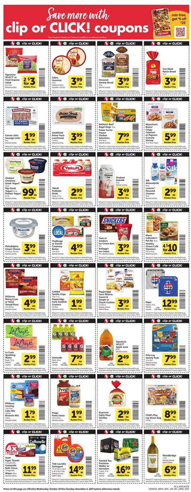 Catalogue Safeway from 10/29/2025