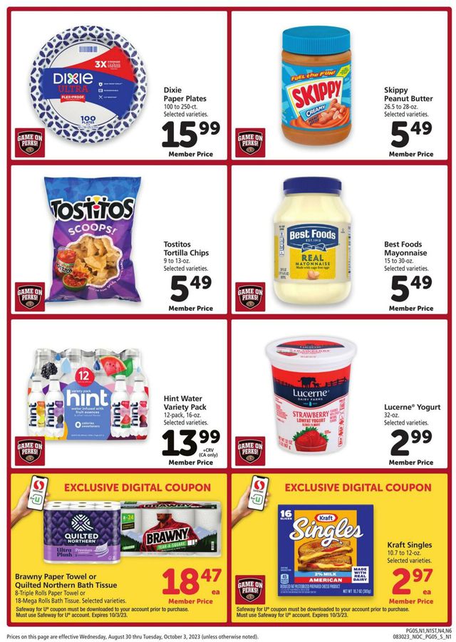 Catalogue Safeway from 08/30/2023