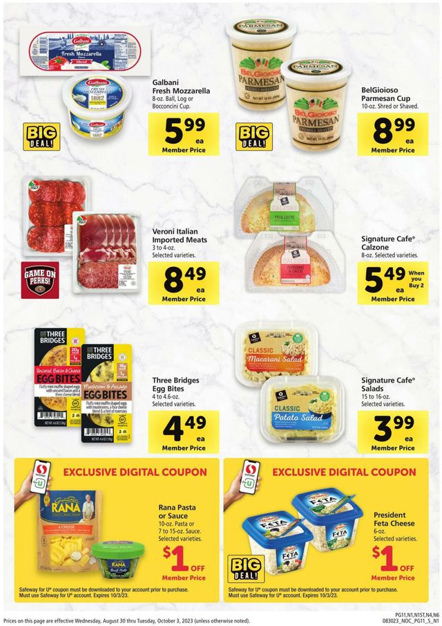 Catalogue Safeway from 08/30/2023