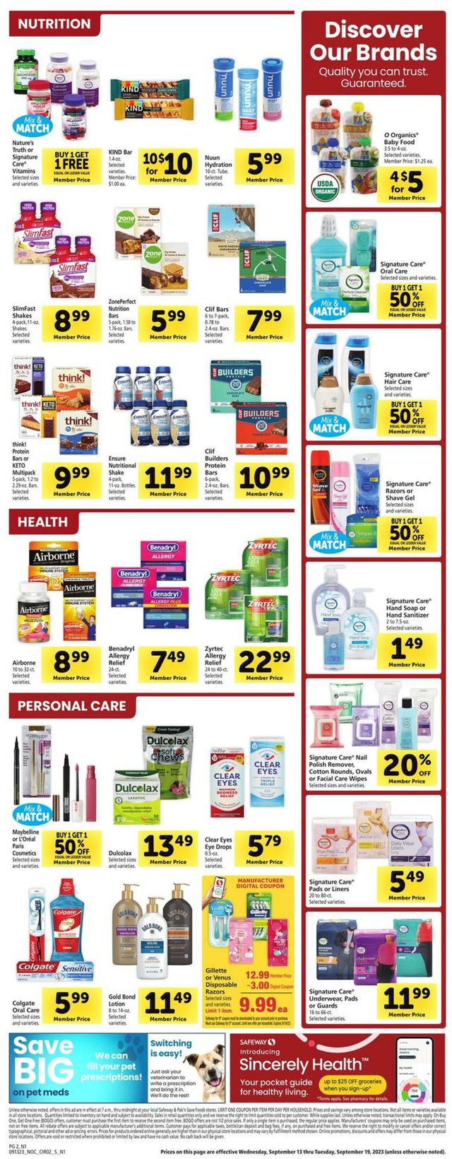 Catalogue Safeway from 09/13/2023