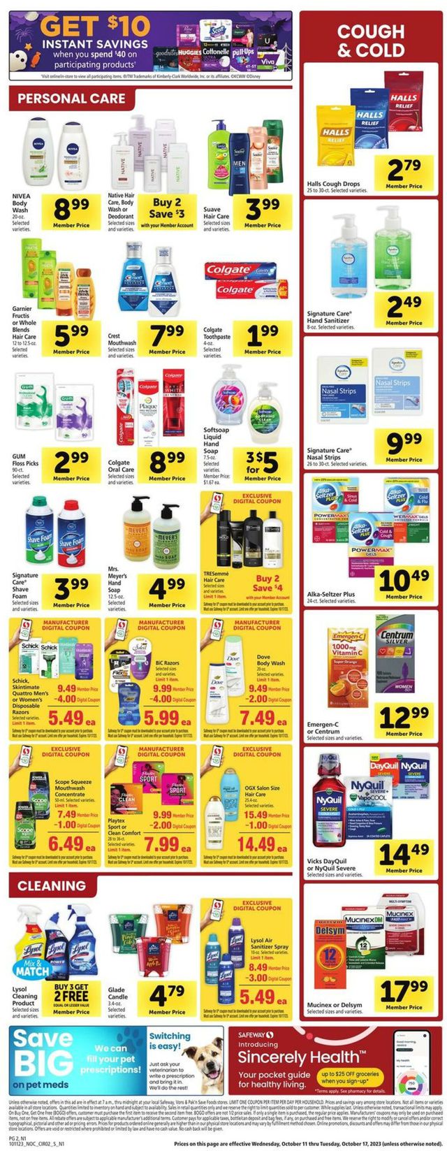 Catalogue Safeway from 10/11/2023