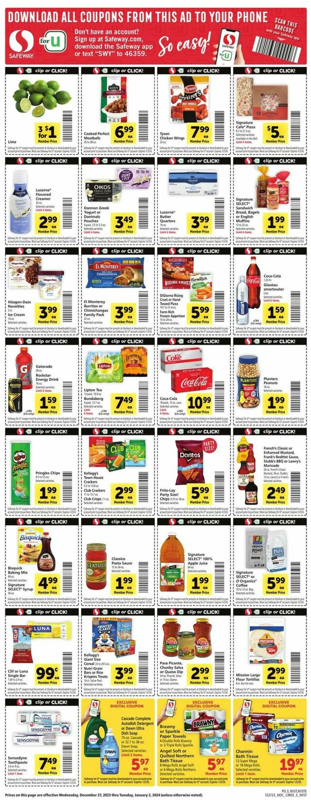 Catalogue Safeway from 12/27/2023