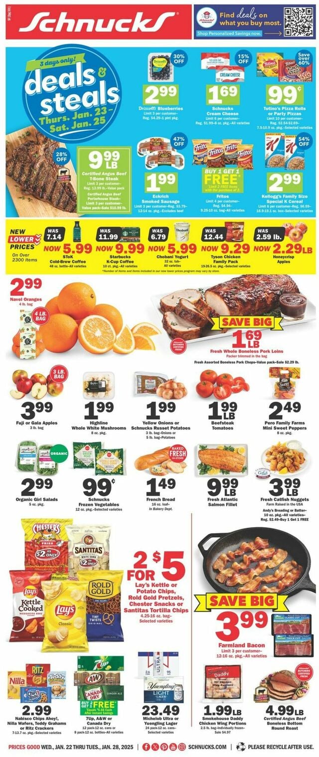 Catalogue Schnucks from 01/22/2025