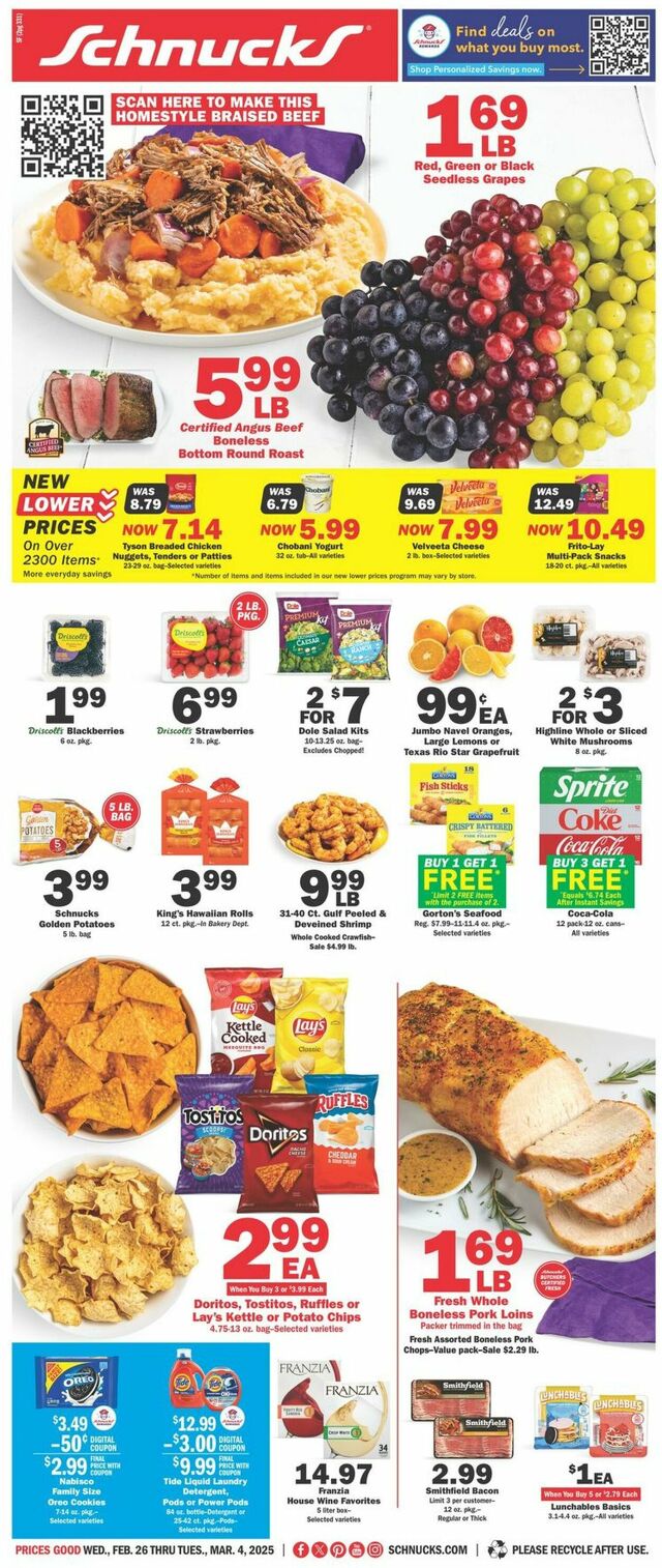 Catalogue Schnucks from 02/26/2025