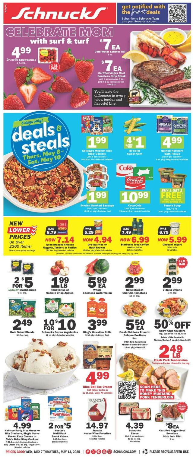 Catalogue Schnucks from 05/07/2025